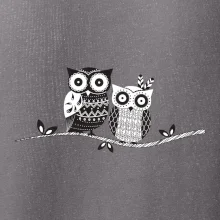 Dvě sovy abstraktní