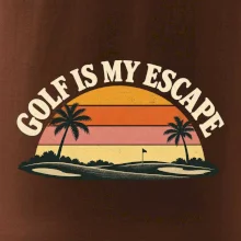 Golf is my escape retro západ slunce