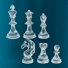 Šachové figurky kreslené