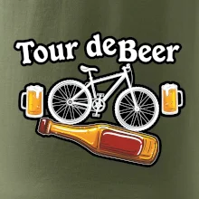 Tour de beer - kolo - pivo a nápis na zádech