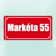 Jméno a věk - uliční cedule - červená