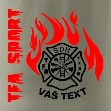 TFA Sport SDH (červený oheň) - Vlastní nápis