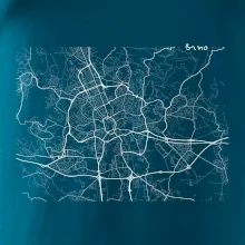 Černobílá mapa Brno