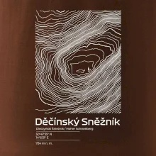 Děčínský Sněžník - vrstevnice v obdélníku