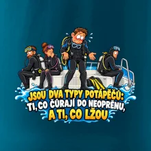 Dva typy potápěčů v neoprenu