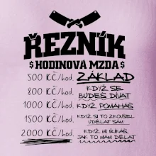 Hodinová mzda řezník