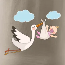 Čáp čekáme miminko - holka