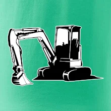 Bagr bez nápisu černobílý