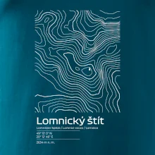 Lomnický štít - vrstevnice v obdélníku