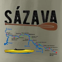 Mapa řeky Sázavy