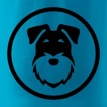 Knírač v kolečku na prsu