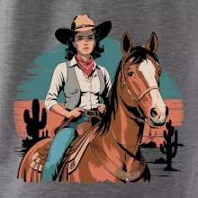 Cowgirl vintage na koni