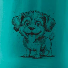 Lagotto romagnolo karikatura vypláznutý jazyk