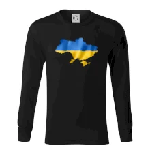 Ukrajina vlajka mapa