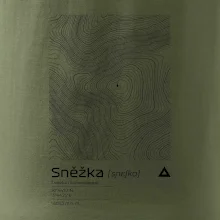 Sněžka - vrstevnice v obdélníku