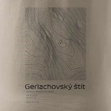 Gerlachovský štít - vrstevnice v obdélníku