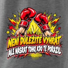 Není důležité vyhrát - komiksové červené boxerské rukavice