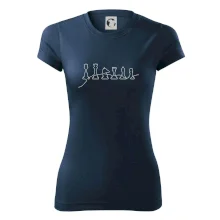 Šachové figurky v řadě - obrys