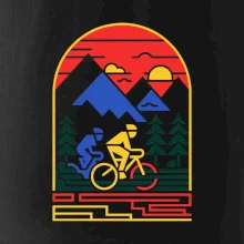 Cyklista na horách - logo