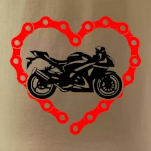 Moto srdce řetěz - silniční