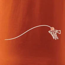 Minimalistická trajektorie míče do koše