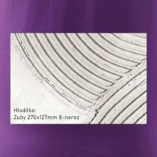 Hladítko zuby 270x127mm 8 nerez
