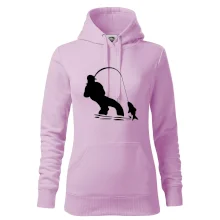 Rybář tahající rybu