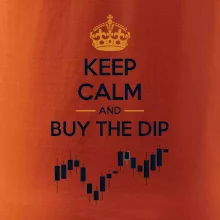 Keep Calm and Buy the Dip - koruna  a graf