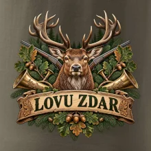 Lovu zdar myslivecký erb s jelenem