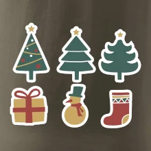 Vánoční sada - stromky a dárky