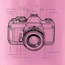 Nákres starý fotoaparát