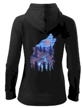 Obrys hlava vlka v noci