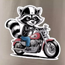 Mýval na motorce kreslený