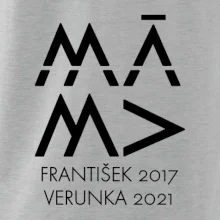 Máma v geometrickém fontu se jmény