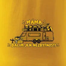 Máma balím jen nezbytnosti rodinný karavan
