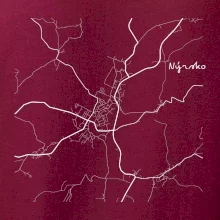 Černobílá mapa Nýrsko  340 22