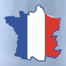 Francouzská vlajka mapa obrys