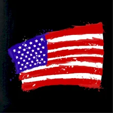 Americká vlajka ohnutá