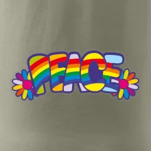 Peace nápis duhový