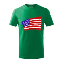 Americká vlajka ohnutá