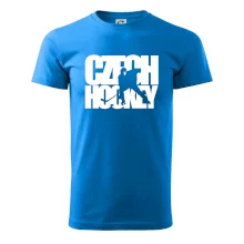 Czech hockey - nápis s hokejistou - Mistrovství světa v ledním hokeji 2026