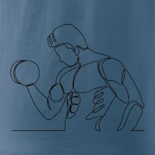 Fitness muž jedním tahem