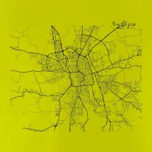 Mapy měst černobílé Budějce