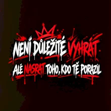Není důležité vyhrát - pouliční graffiti s červenými tahy