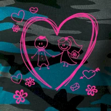 Svatba - kreslené srdce