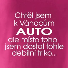Chtěl jsem k Vánocům auto