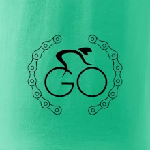 Logo cyklisty a řetěz