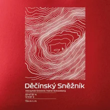 Děčínský Sněžník - vrstevnice v obdélníku