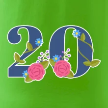 Květinové číslo kreslené - 20