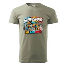 Skateboard ve street stylu eat sleep repeat